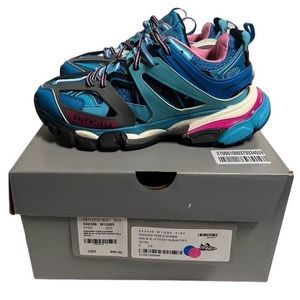 Balenciaga Track Sneakers Platform Blue Pink IT35 W35 Women Trainers Runners